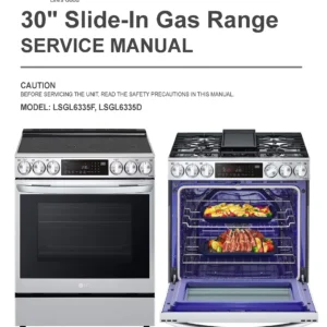 Lg lsgl6335f service manual cover freestanding range