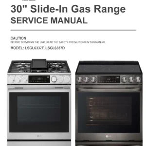 Lg lsgl6337f lsgl6337d service manual cover freestanding range