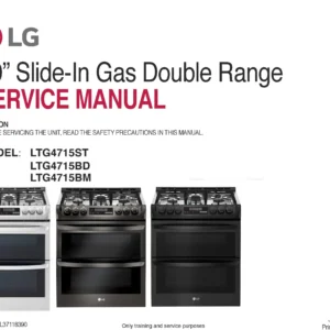 Lg ltg4715st ltg4715bd ltg4715bm service manual cover freestanding range