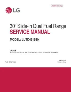 Lg lutd4919sn service manual cover freestanding range