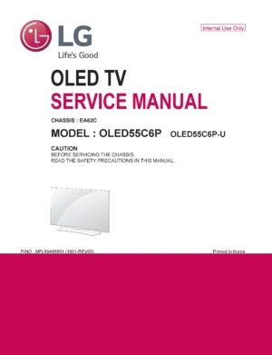 Lg oled55c6p service manual cover with photo's of Beko dryers, model code and contents