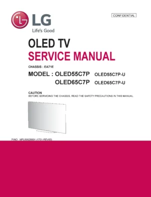 Lg oled55c7p service manual cover with photo's of Beko dryers, model code and contents