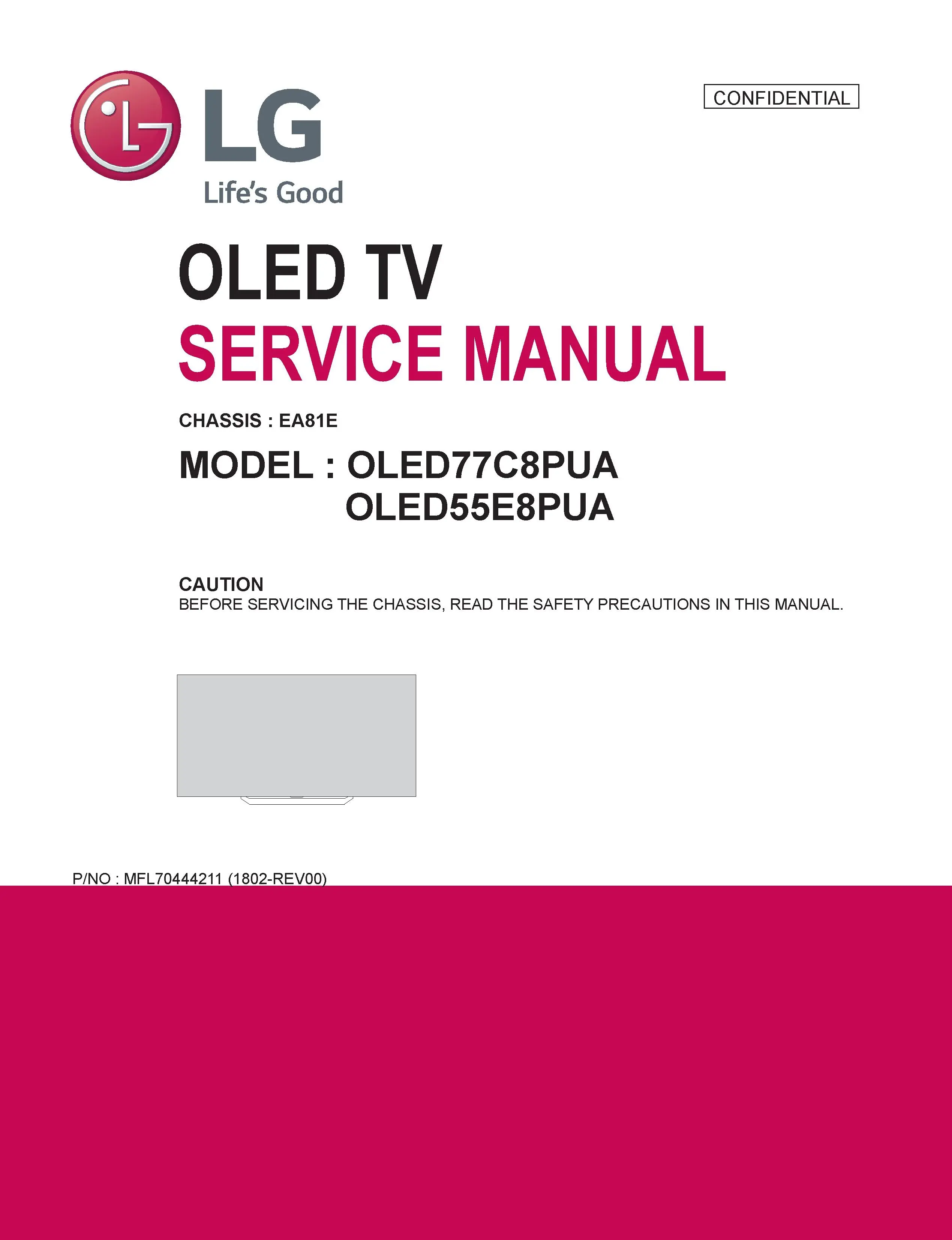 Lg oled55e8pua oled77c8pua service manual cover with photo's of Beko dryers, model code and contents