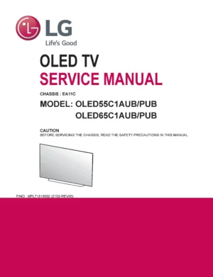 Lg oled65c1aub oled65c1pub service manual cover with photo's of Beko dryers, model code and contents