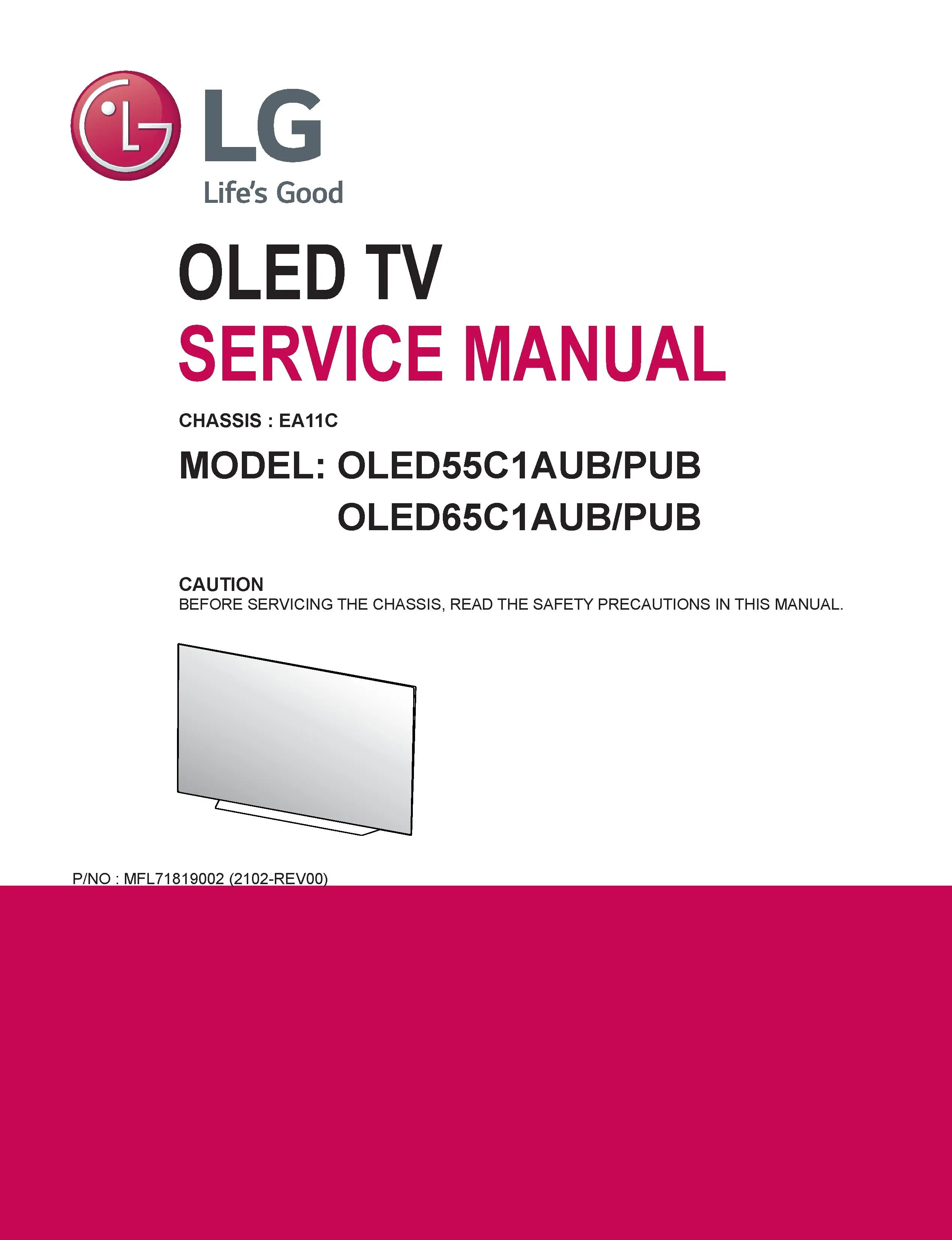 Lg oled65c1aub oled65c1pub service manual cover with photo's of Beko dryers, model code and contents