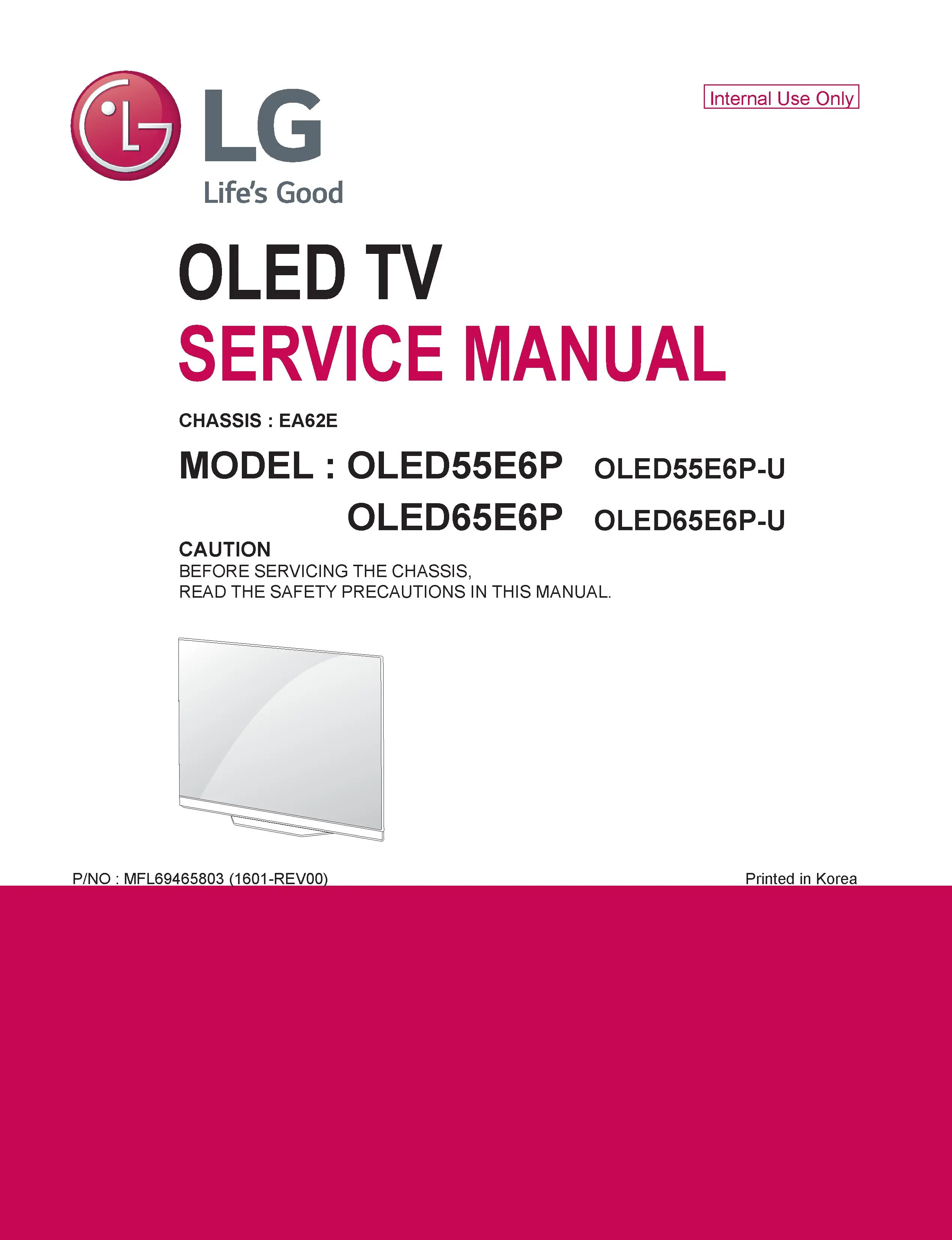 Lg oled65e6p service manual cover with photo's of Beko dryers, model code and contents