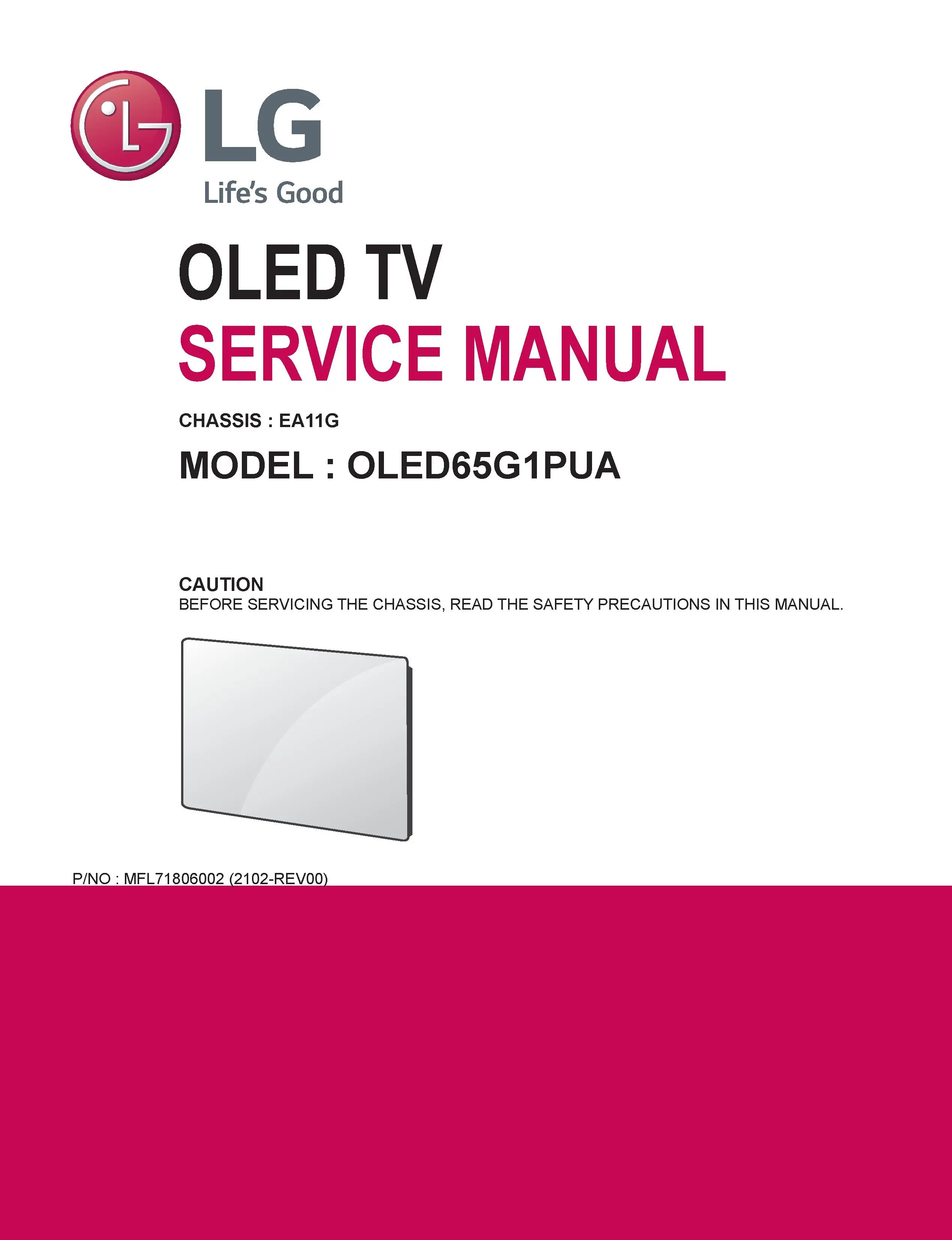 Lg oled65g1pua service manual cover with photo's of Beko dryers, model code and contents