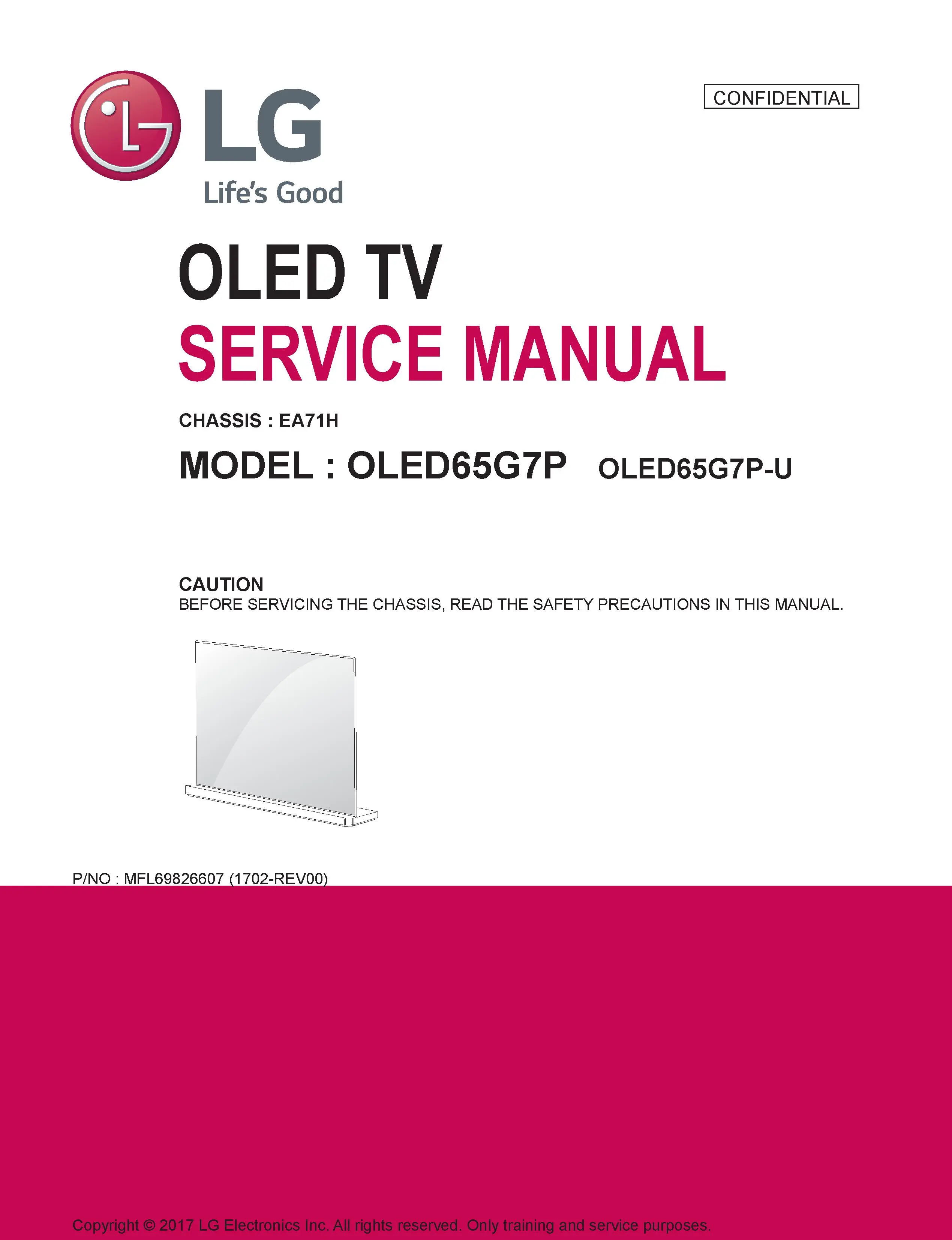 Lg oled65g7p service manual cover with photo's of Beko dryers, model code and contents