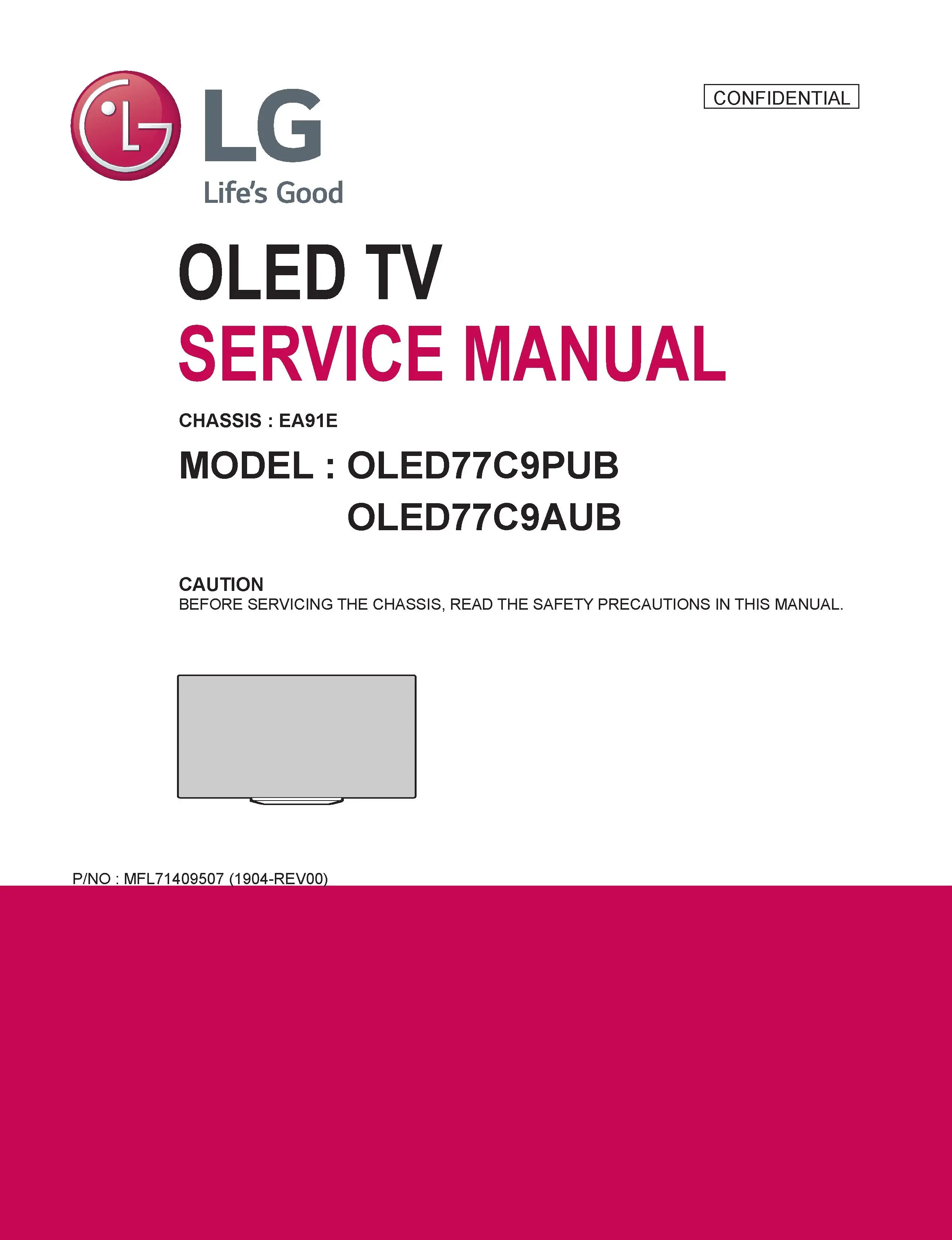 Lg oled77c9aub oled77c9pub service manual cover with photo's of Beko dryers, model code and contents