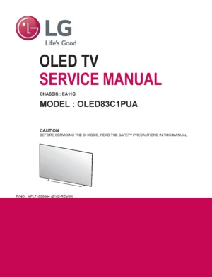 Lg oled83c1pua service manual cover with photo's of Beko dryers, model code and contents
