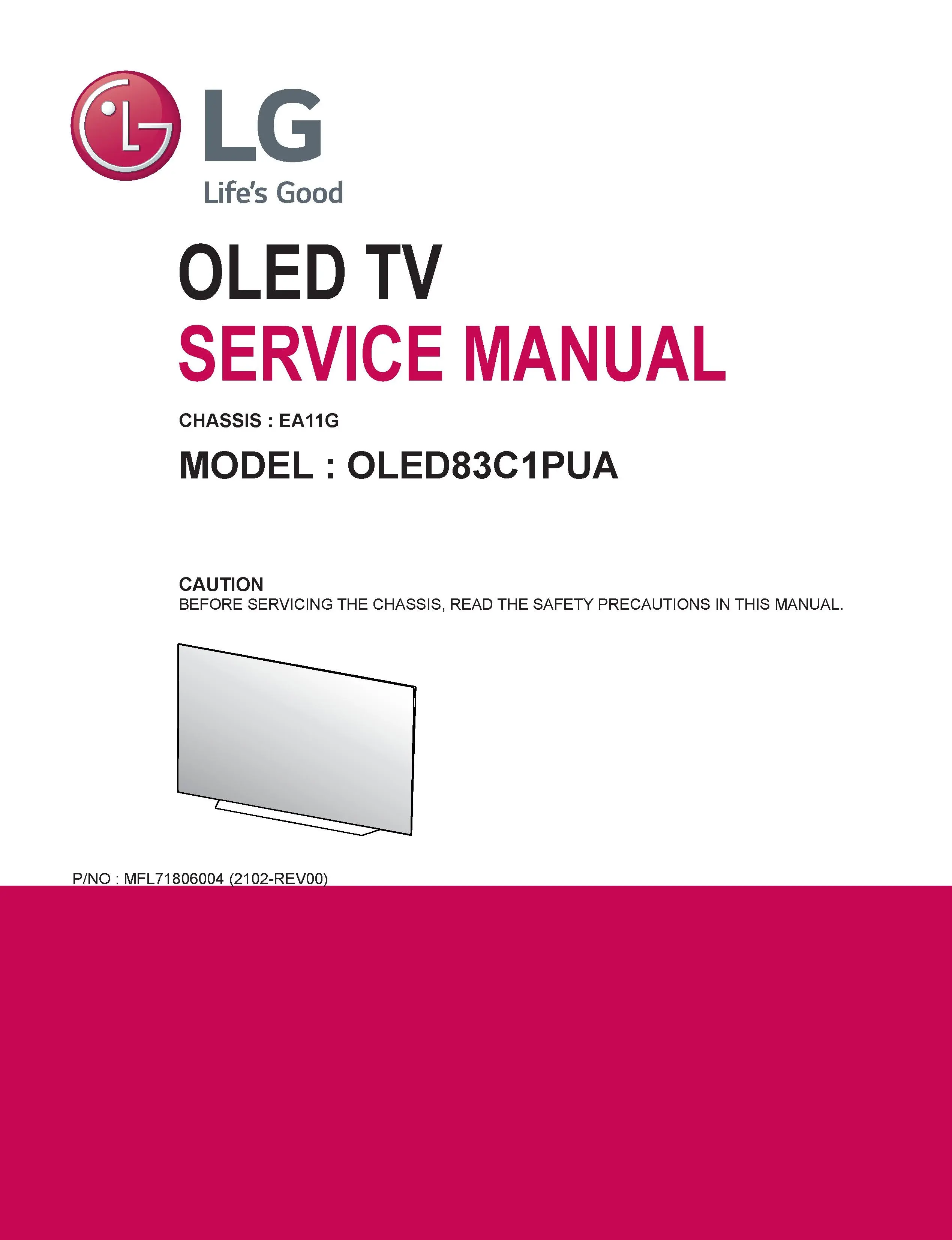 Lg oled83c1pua service manual cover with photo's of Beko dryers, model code and contents