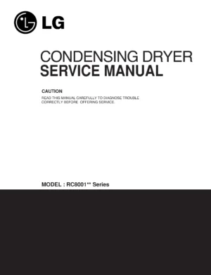 Lg rc8001b service manual cover for dryer
