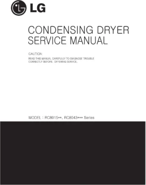 Lg rc8043az service manual cover for dryer