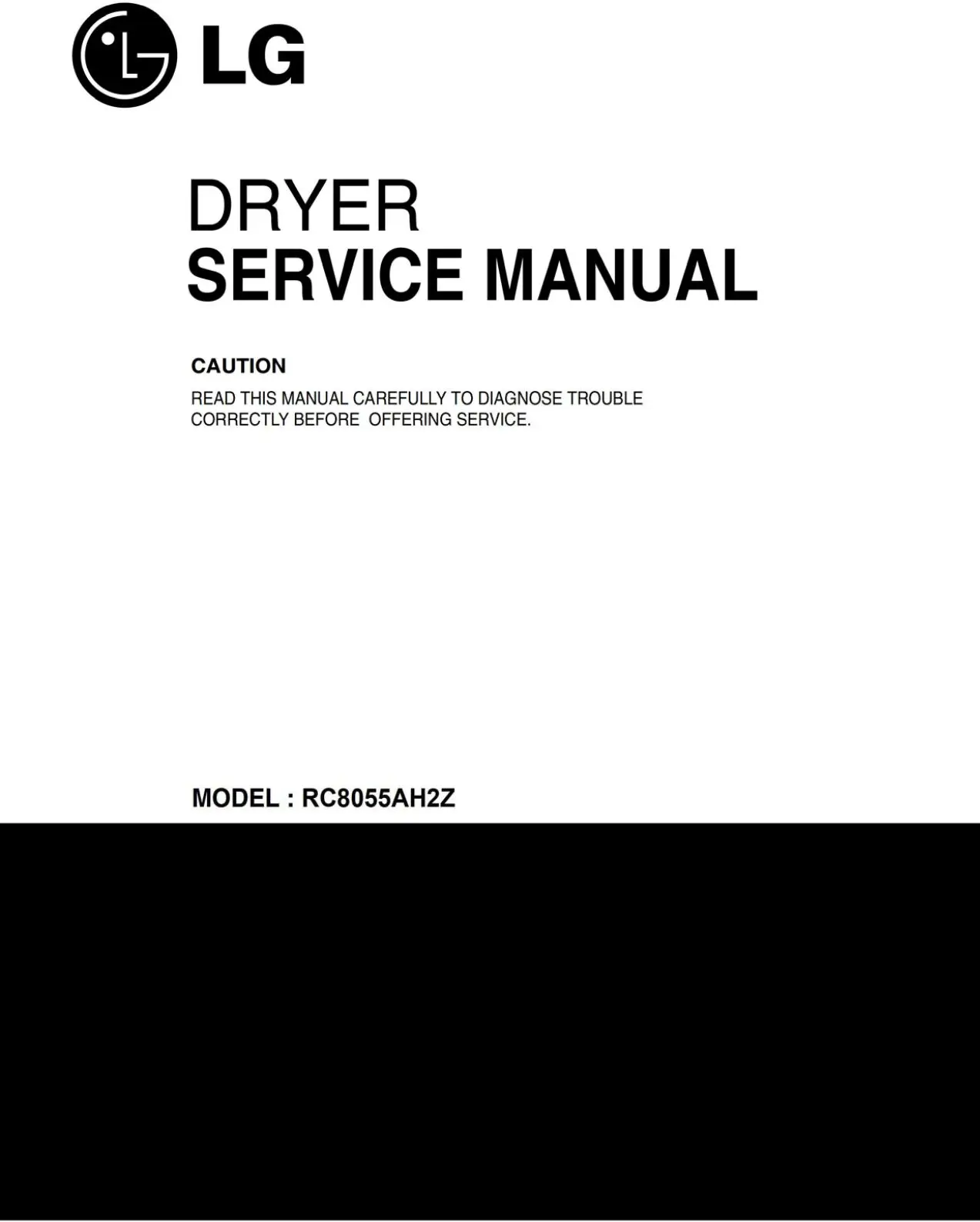 Lg rc8055ah2z service manual cover freestanding range