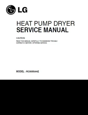 Lg rc8055ahz service manual cover for dryer