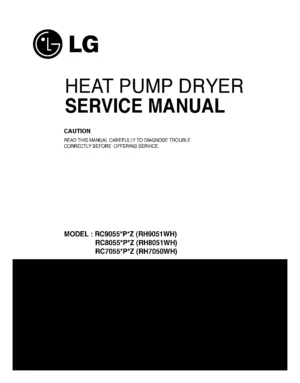 Lg rc8055ap1z rc8055ap2z service manual cover for dryer