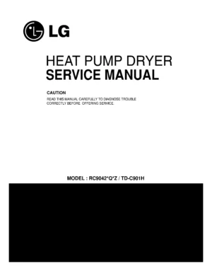 Lg rc9042aq3z td c901h service manual cover for dryer