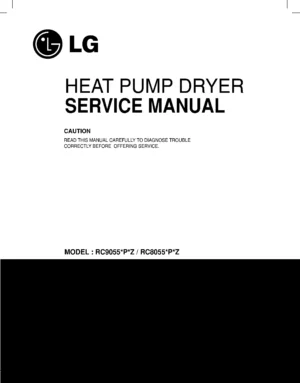 Lg rh7050wh service manual cover for dryer