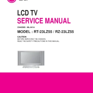Lg rt 23lz55 rz 23lz55 service manual cover with photo's of Beko dryers, model code and contents