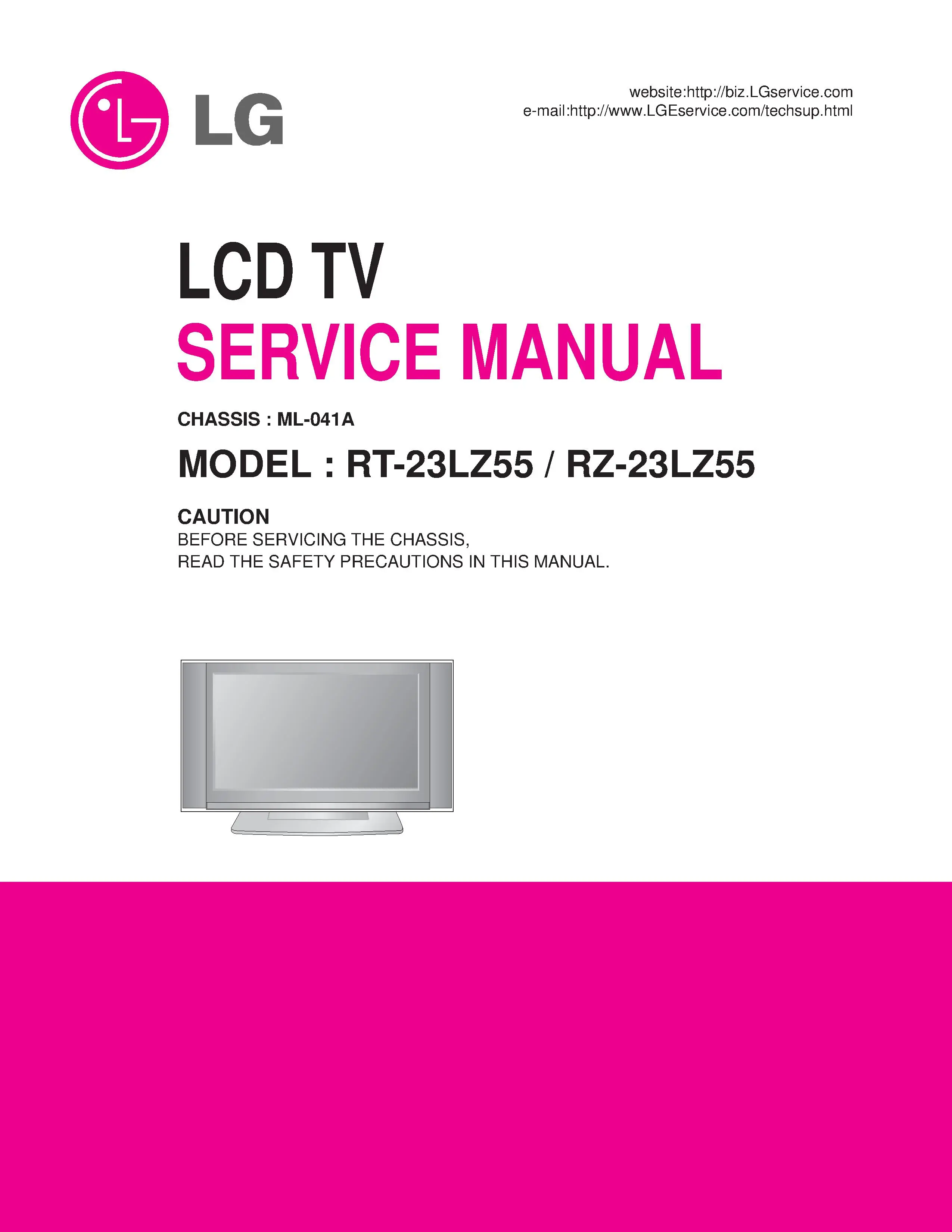Lg rt 23lz55 rz 23lz55 service manual cover with photo's of Beko dryers, model code and contents