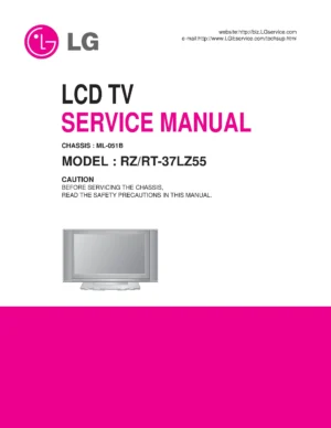 Lg rt 37lz55 rz 37lz55 service manual cover with photo's of Beko dryers, model code and contents