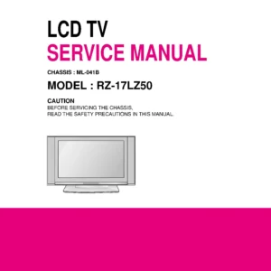 Lg rz 17lz50 service manual cover with photo's of Beko dryers, model code and contents