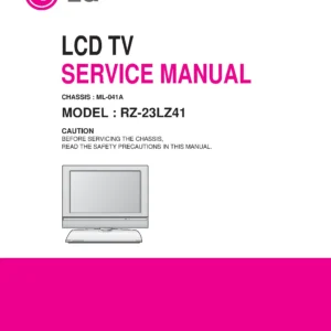 Lg rz 23lz41 service manual cover with photo's of Beko dryers, model code and contents