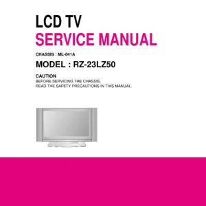 Lg rz 23lz50 service manual cover with photo's of Beko dryers, model code and contents