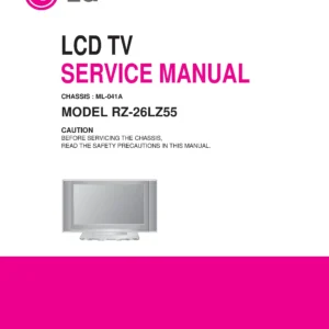 Lg rz 26lz55 service manual cover with photo's of Beko dryers, model code and contents