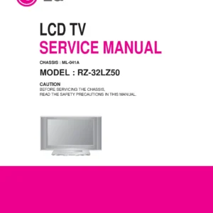Lg rz 32lz50 service manual cover with photo's of Beko dryers, model code and contents