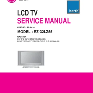 Lg rz 32lz55 service manual cover with photo's of Beko dryers, model code and contents