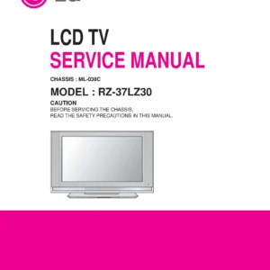Lg rz 37lz30 schematics service manual cover with photo's of Beko dryers, model code and contents