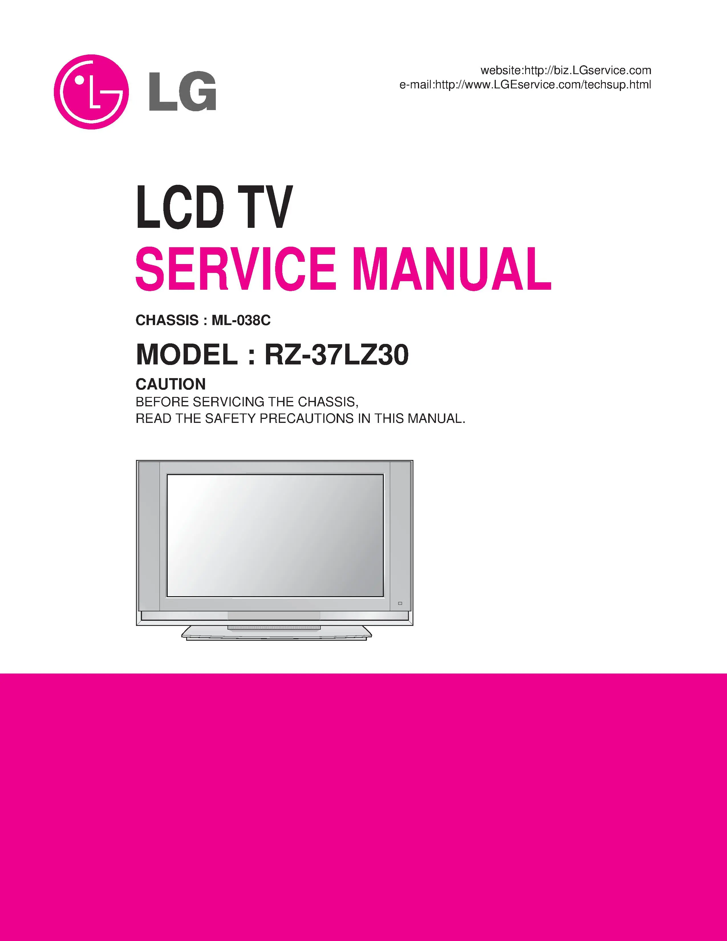 Lg rz 37lz30 schematics service manual cover with photo's of Beko dryers, model code and contents