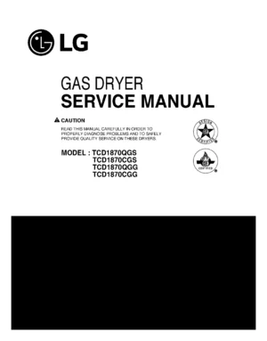 Lg tcd1870cgs tcd1870qgs service manual cover for dryer