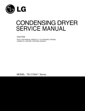 Lg td c70045en service manual cover for dryer
