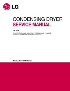 Lg td c70140e service manual cover for dryer