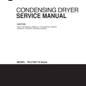 Lg td c70210e service manual cover for dryer