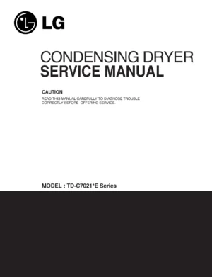 Lg td c70210e service manual cover for dryer