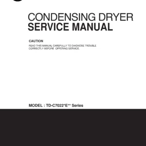 Lg td c70220e service manual cover for dryer