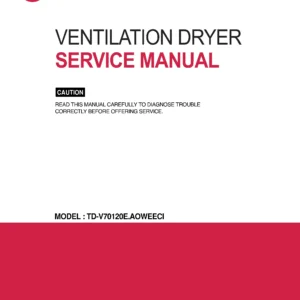 Lg td v75120e service manual cover for dryer