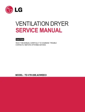 Lg td v75120e service manual cover for dryer