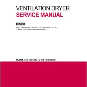 Lg td v75125e service manual cover for dryer