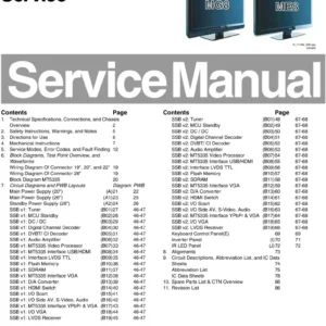 Philips 19pfl5403d 19pfl5403s tcm2.0ela service manual cover with photo of the television, TV type, chassis code, model code, creation date and document number