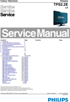 Philips 42pfl3604 12 42pfl3604 60 service manual cover with photo of the television, TV type, chassis code, model code, creation date and document number