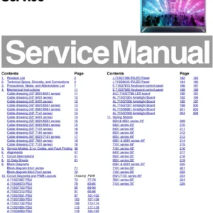 Philips 65pus6521 65pus7101 65pus7601 75pus7101 qm16.3e la service manual cover with photo of the television, TV type, chassis code, model code, creation date and document number