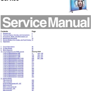 Philips 65pus9109 65pus9809 55pus9109 55pus8909c service manual cover with photo of the television, TV type, chassis code, model code, creation date and document number
