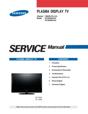 Samsung hpt5054 service manual cover