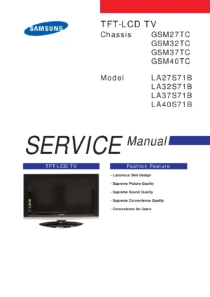 Samsung la32s71b service manual cover