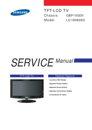 Samsung le19r86bd service manual cover