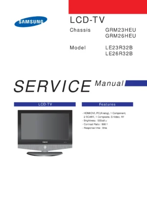 Samsung le23r32b service manual cover